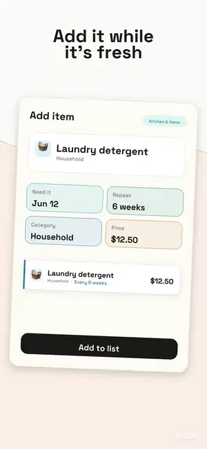 Restock add item screenshot